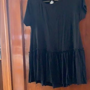 Black peplum teeshirts